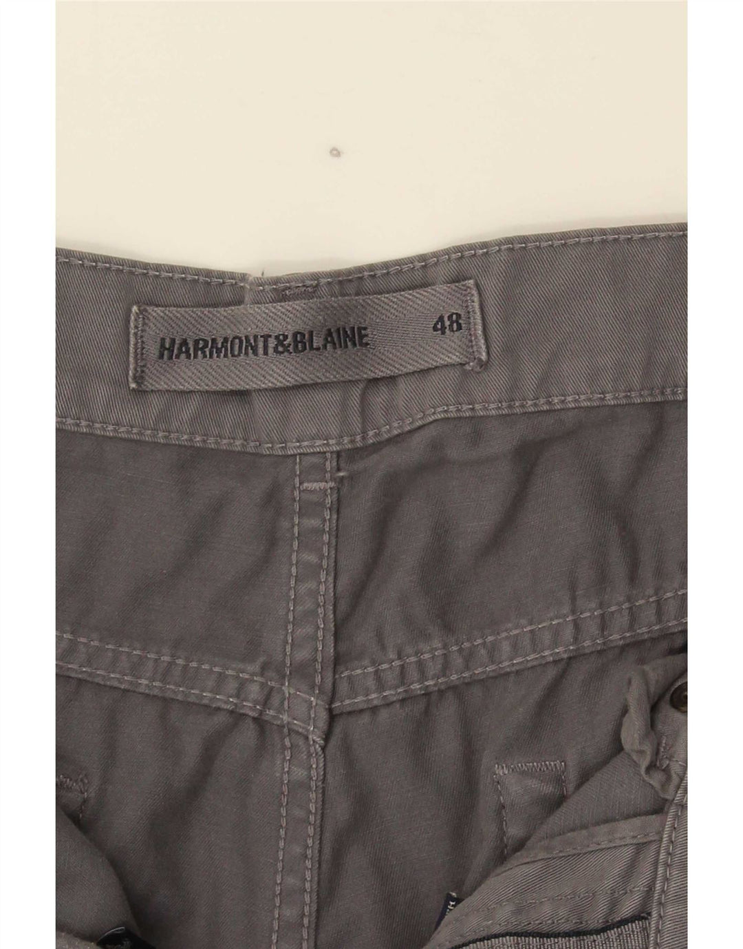 Harmont & Blaine Pantalon décontracté droit IT 48 gris moyen en coton pour homme