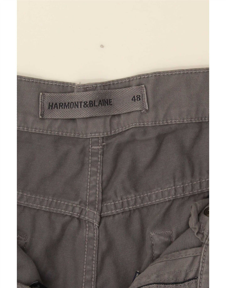 Harmont & Blaine Pantalon décontracté droit IT 48 gris moyen en coton pour homme