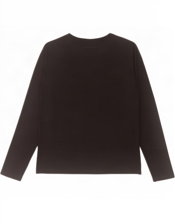 Mammut Haut graphique à manches longues pour femme UK 16 Large Noir Coton