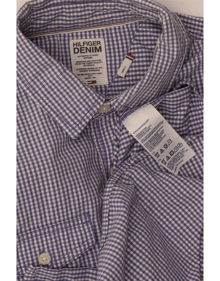 Tommy Hilfiger Chemise militaire homme petit coton vichy bleu