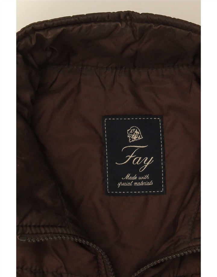 Fay Gilet rembourré pour homme UK 36 Petit Marron