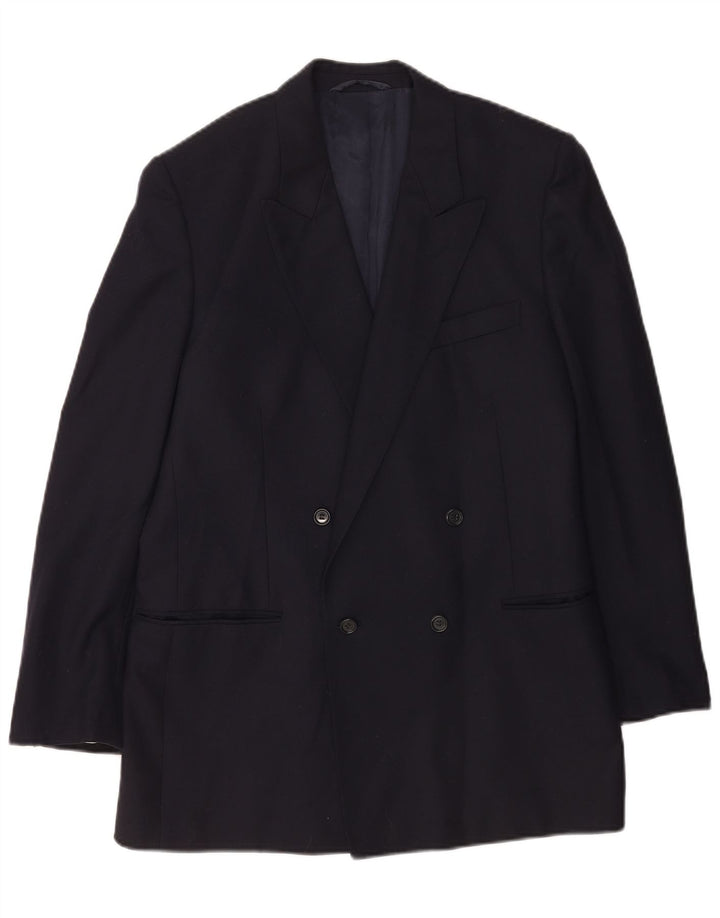 vintage Homme Double Breasted Blazer Veste IT 50 Grand Bleu Marine