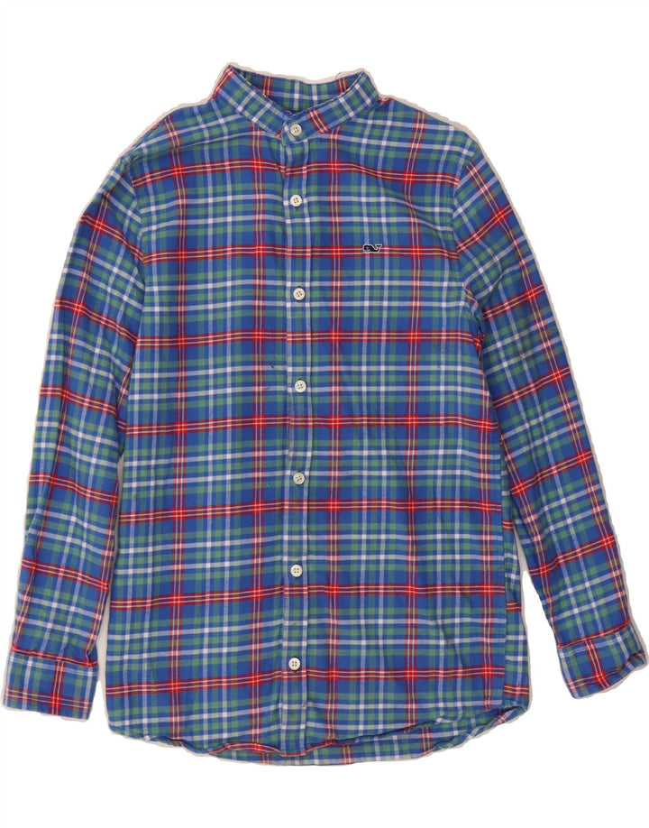 VINEYARD VINES Boys Formal Shirt 12-13 Years Medium  Blue Check Cotton Vintage Vineyard Vines and Second-Hand Vineyard Vines from Messina Hembry 