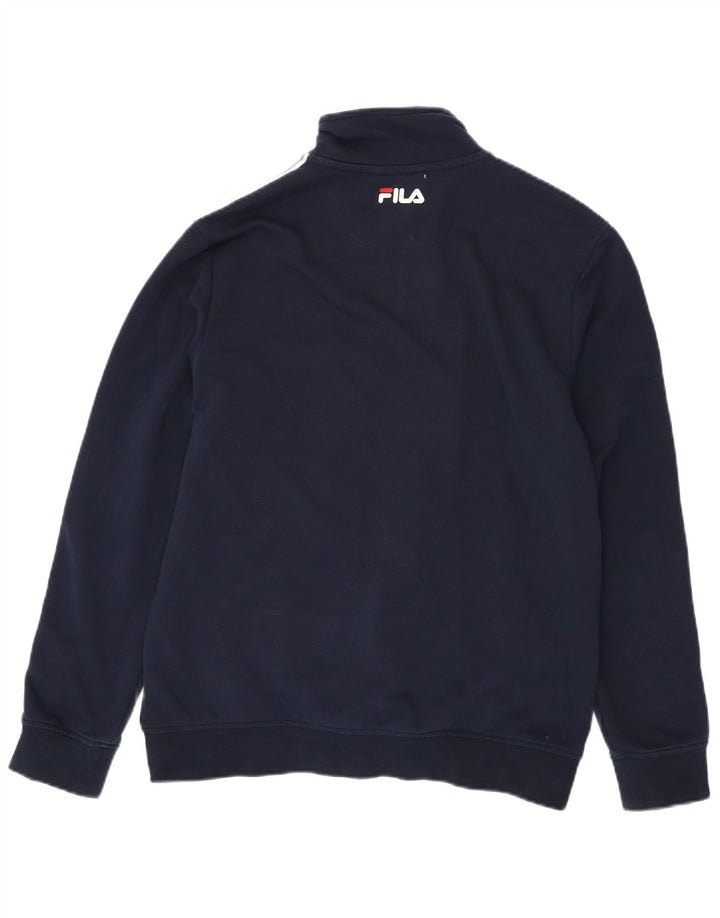FILA Veste de Survêtement Homme Large Bleu Marine Coton