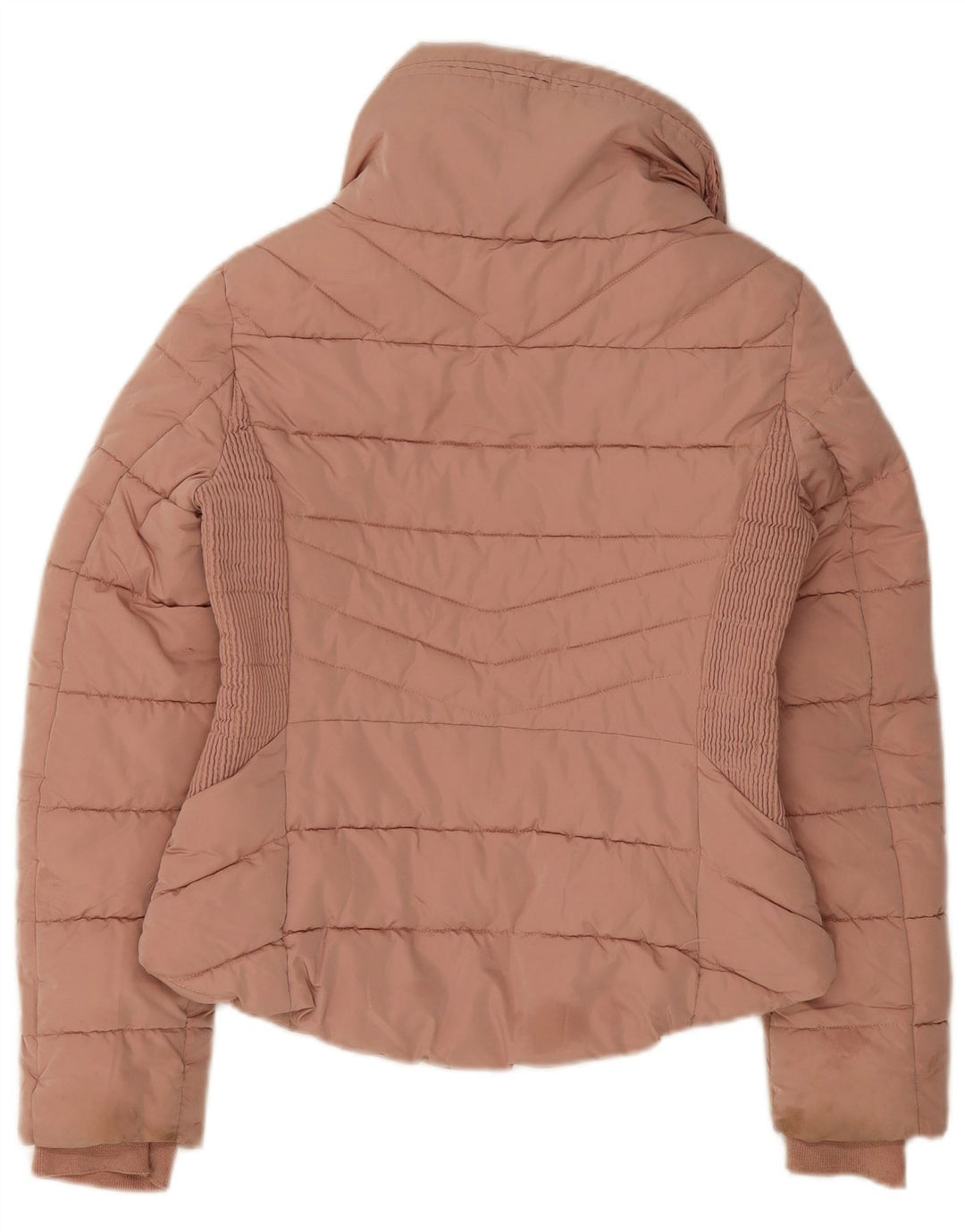Zara Veste matelassée pour femme UK 12 Polyester rose moyen