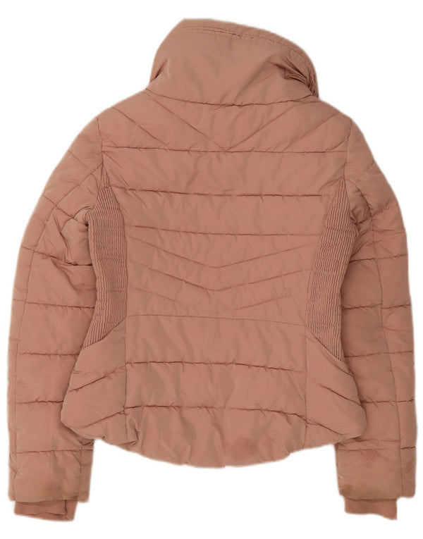 Zara Veste matelassée pour femme UK 12 Polyester rose moyen