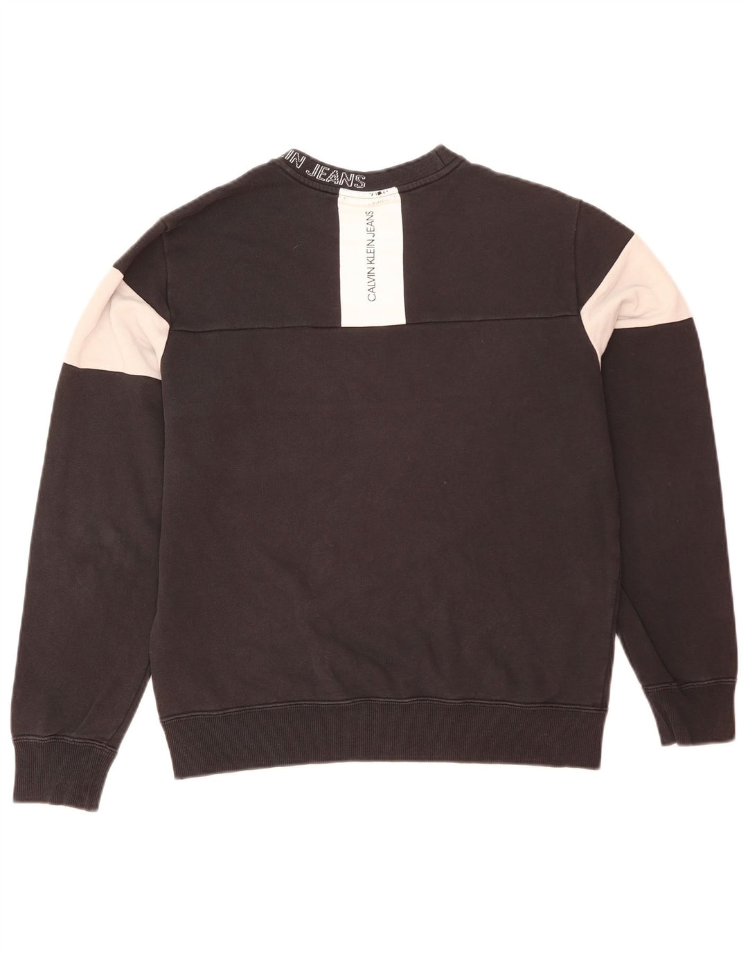 Calvin Klein Jeans Sweat-Shirt Graphique Homme Noir Moyen Colourblock