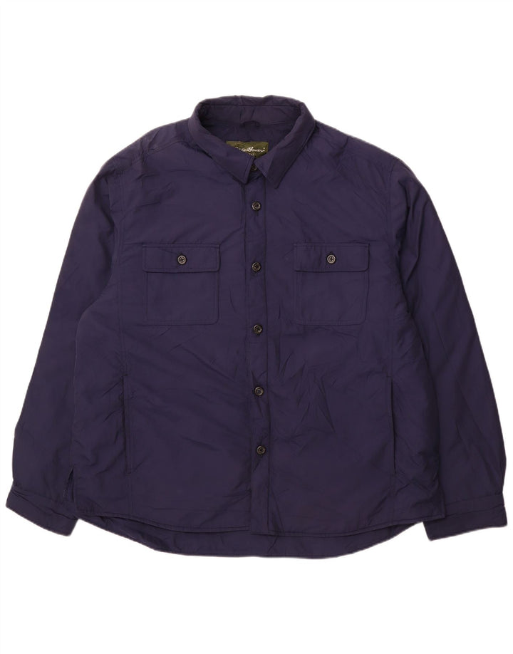 EDDIE BAUER Mens Padded Jacket UK 44 2XL Navy Blue Nylon
