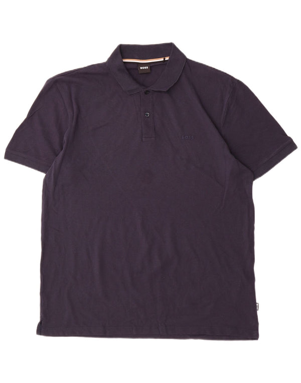 Hugo Boss Polo Homme 2XL Bleu Marine Coton