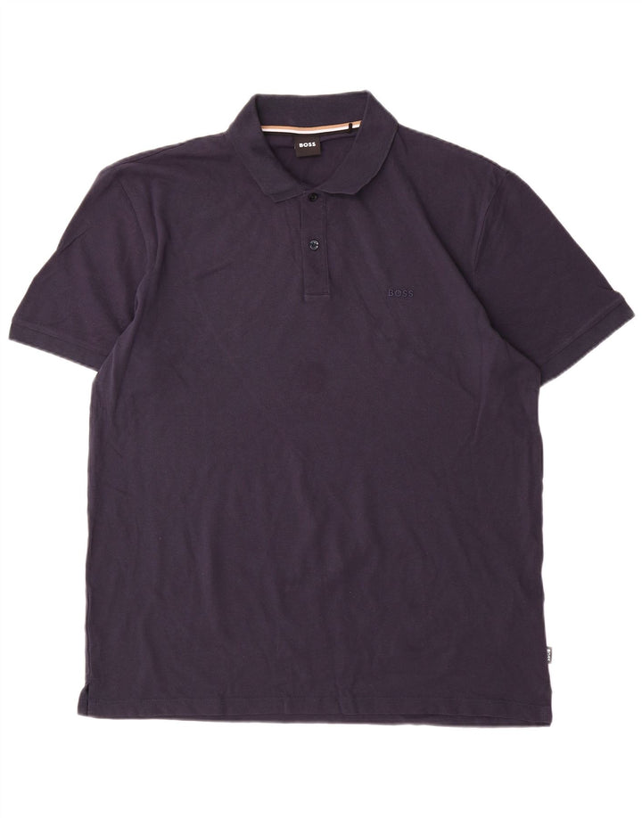 Hugo Boss Polo Homme 2XL Bleu Marine Coton