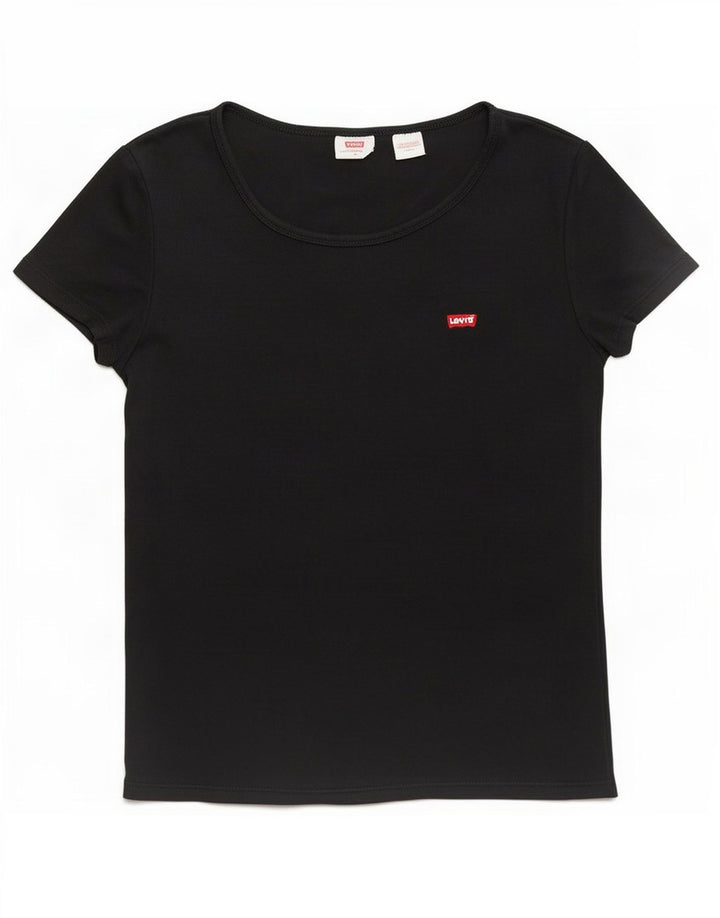 Levi's T-Shirt Femme UK 14 Medium Noir