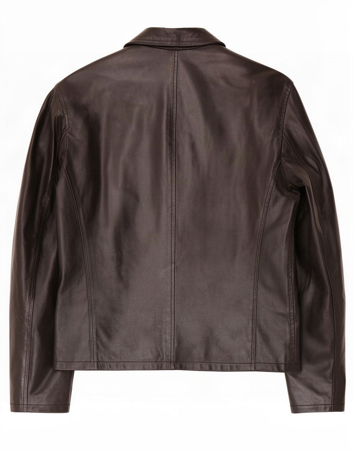 Sasch Veste en Cuir Homme IT 50 Large Noir Polyester