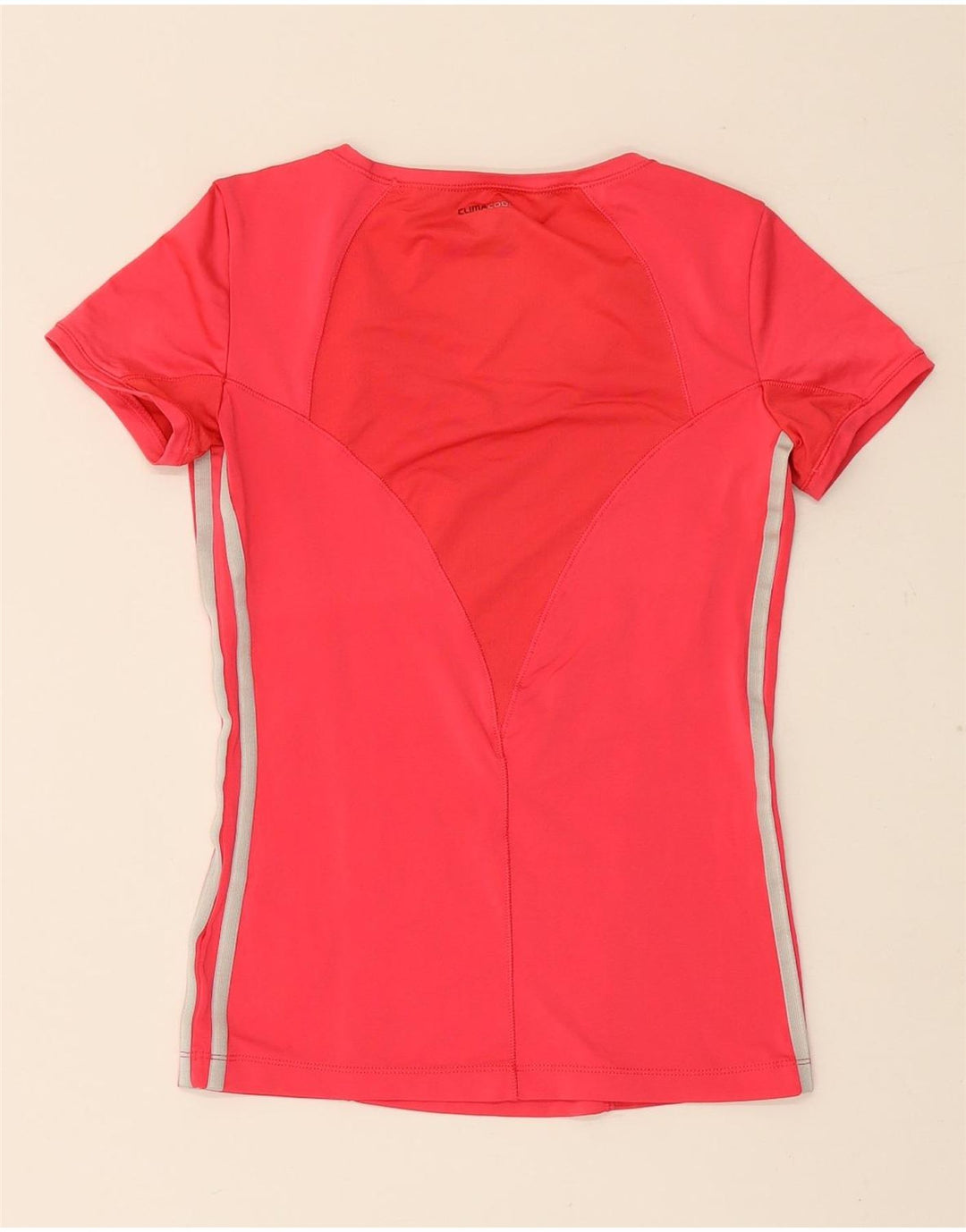 Adidas Femmes Climacool T-Shirt Top UK 8 Petit Rouge Polyester
