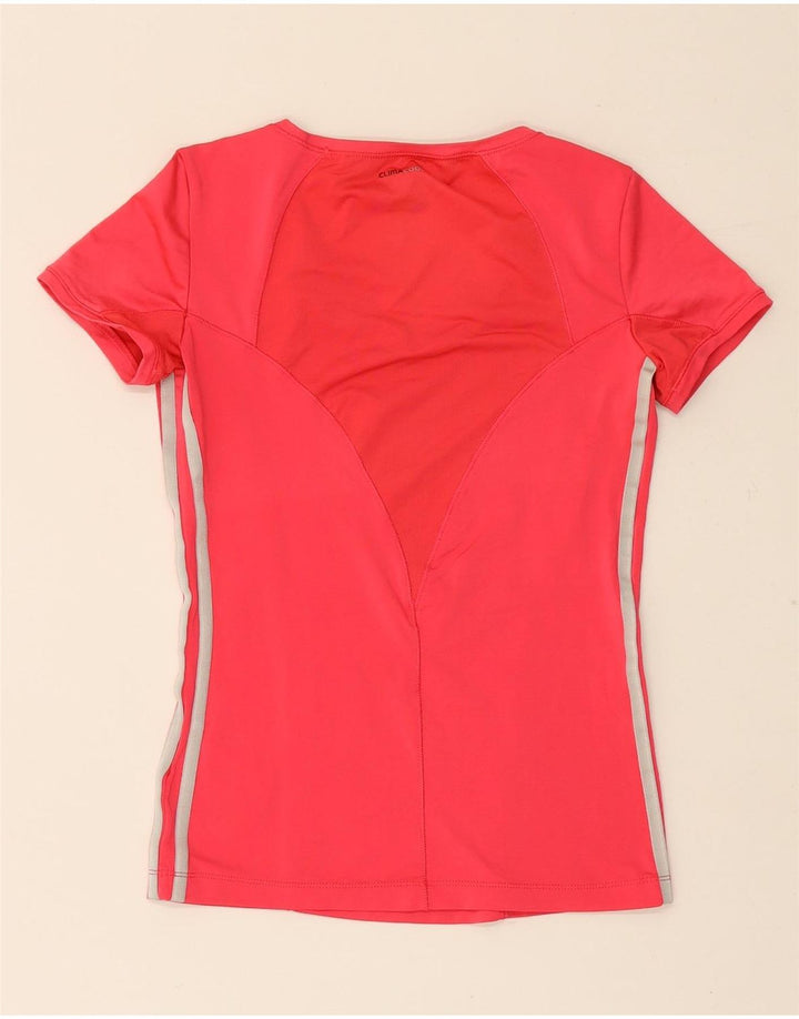 Adidas Femmes Climacool T-Shirt Top UK 8 Petit Rouge Polyester