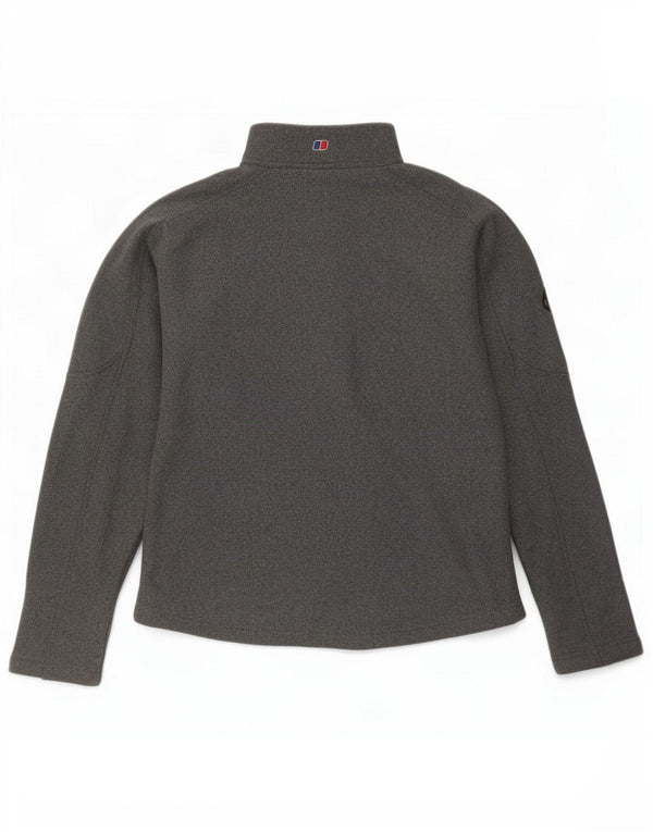 Berghaus Sweat-shirt à col zippé pour femme UK 12 Gris moyen Polyester