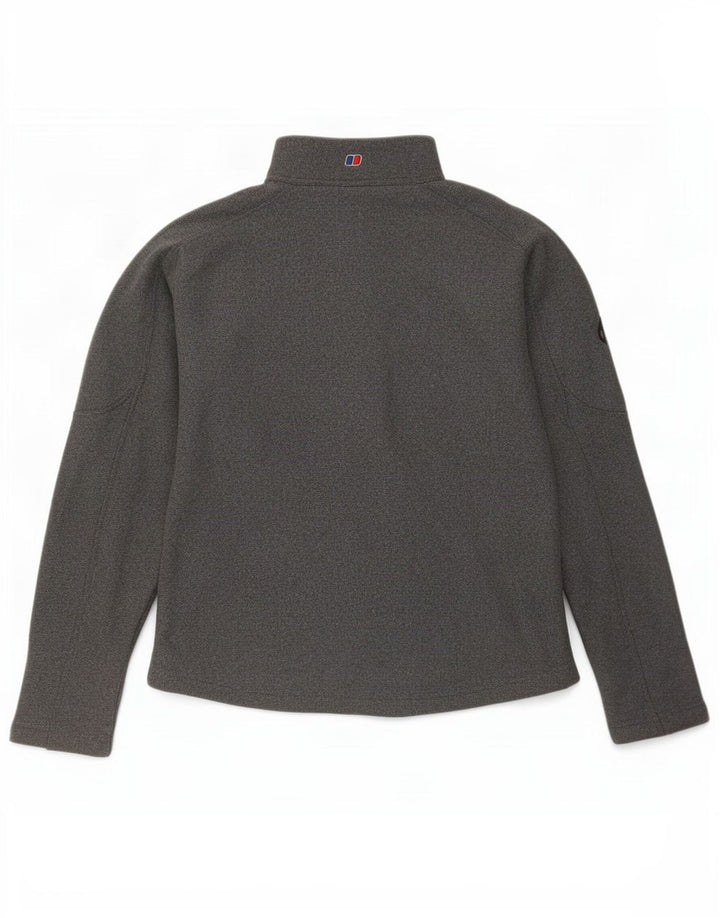 Berghaus Sweat-shirt à col zippé pour femme UK 12 Gris moyen Polyester