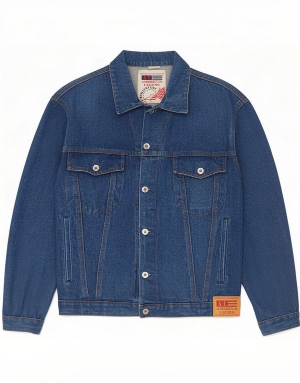 American Legend Veste en jean pour homme UK 36 Petit coton bleu
