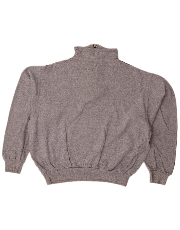 Asics Sweat-shirt graphique pour femme UK 16 Large Gris Colorblock