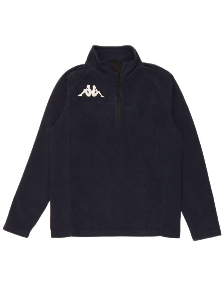 Kappa Pull Polaire Col Zippé Garçon 13-14 ans Bleu Marine Polyester