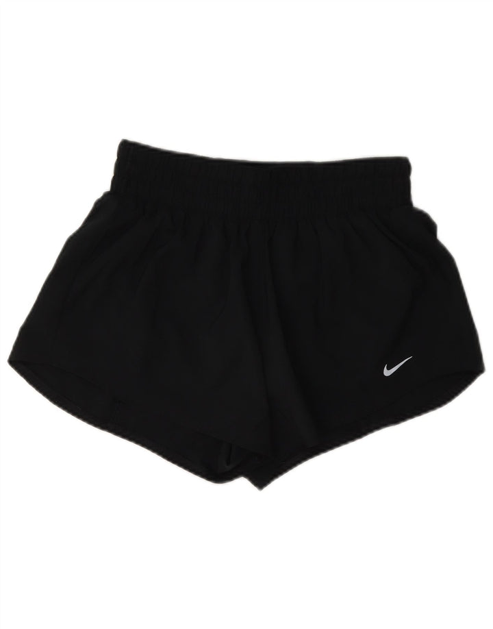 Nike Short de sport Dri Fit pour femme UK 8 Small Noir Polyester