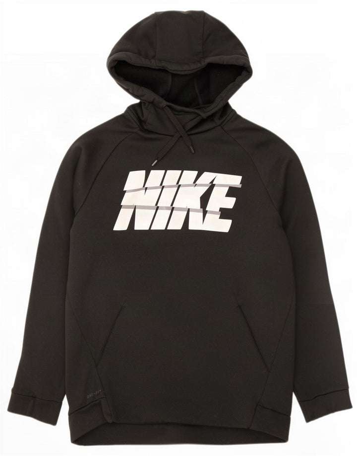 Nike Hommes Dri Fit Graphic Sweat à capuche Noir Moyen Polyester