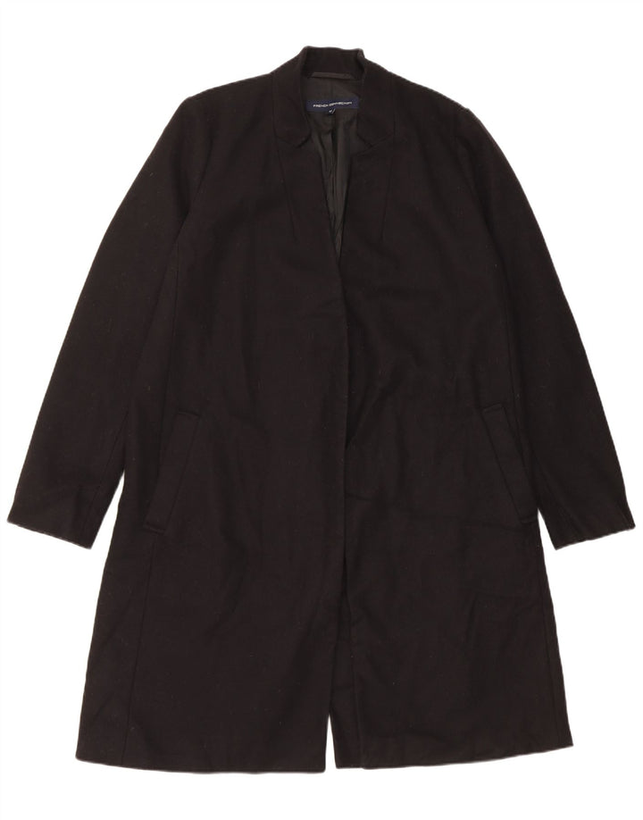 French Connection Manteau surdimensionné pour femme UK 12 Laine noire moyenne