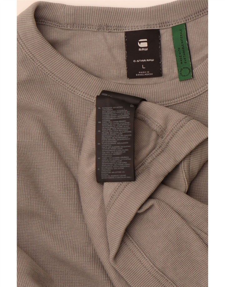 G-STAR Homme Top Manches Longues Large Gris Coton