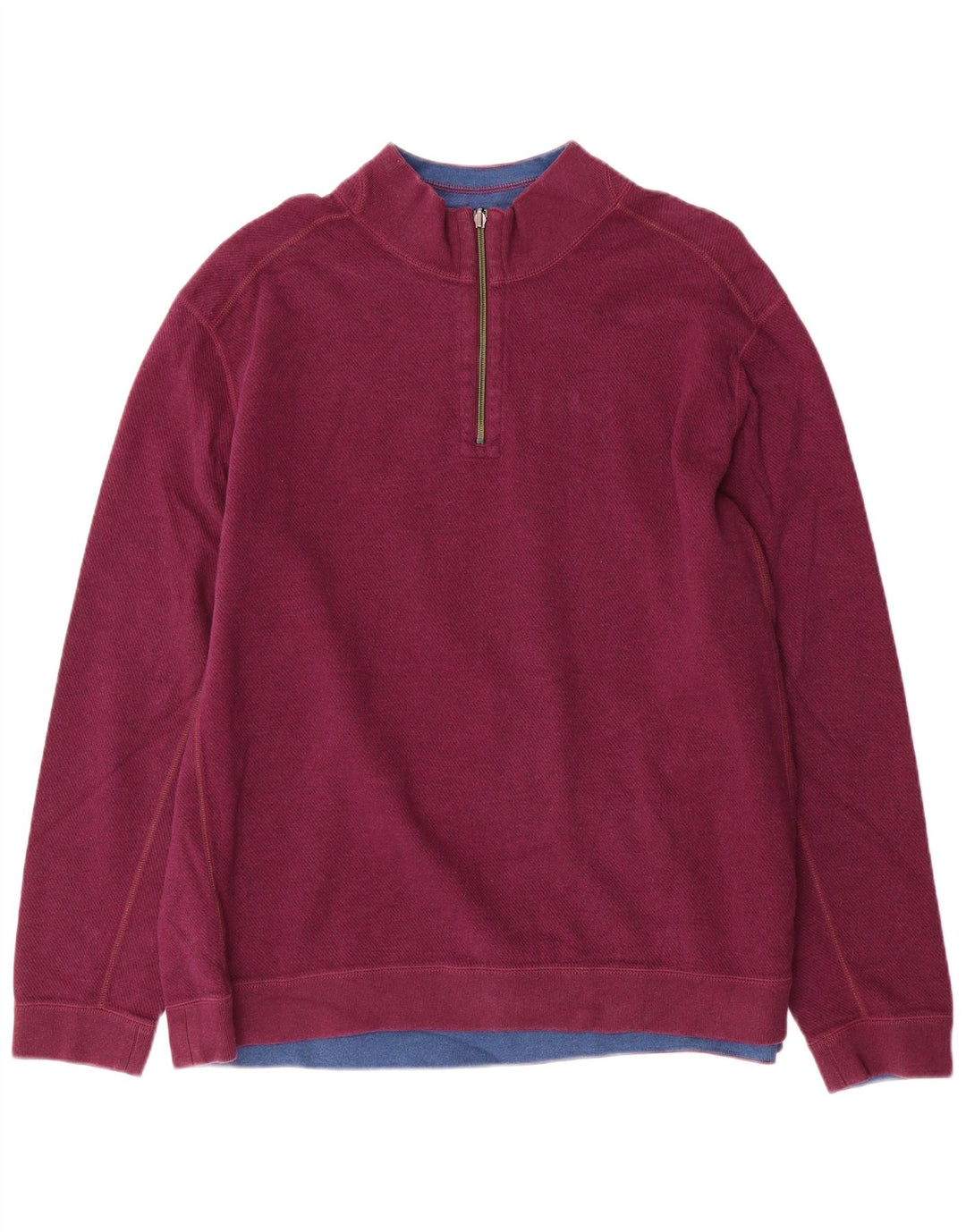 TOMMY BAHAMA Sweat-shirt à col zippé pour homme 2XL Violet Coton