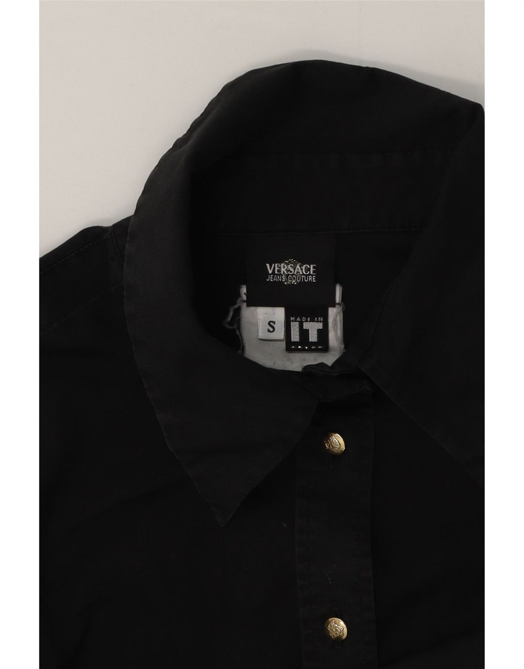 Versace Chemise formelle pour femme UK 10 Small Noir