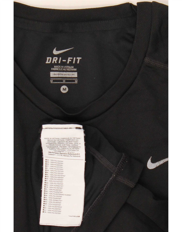 Nike Hommes Dri Fit T-Shirt Haut Noir Moyen Polyester