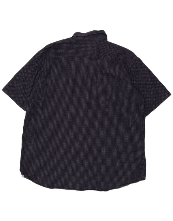 Lee Chemise à manches courtes pour homme 3XL en coton à pois bleu marine