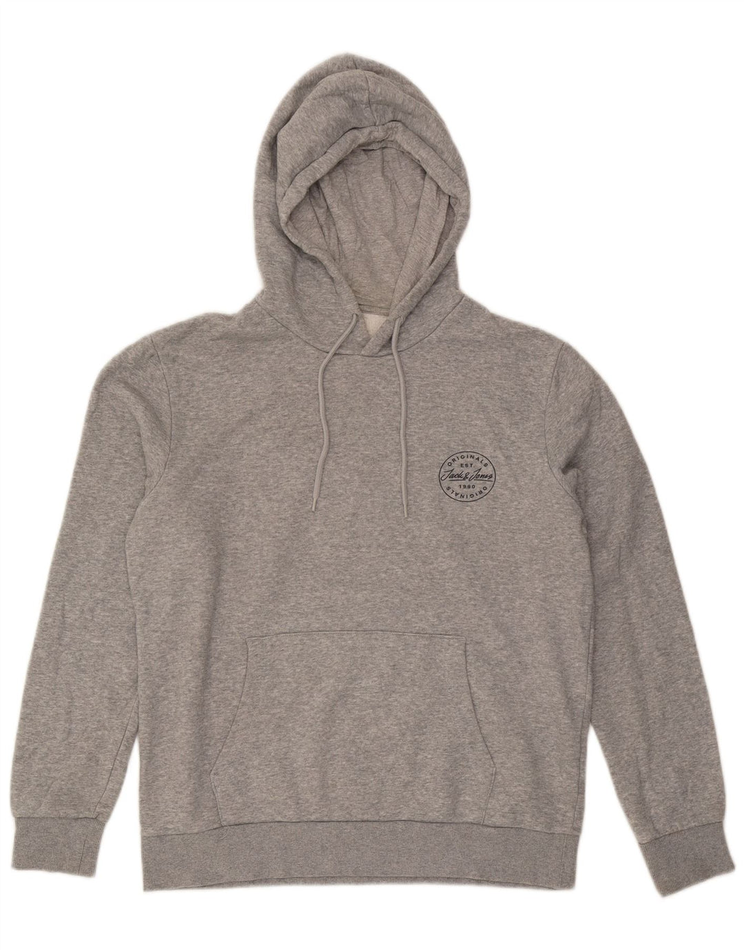 Jack & Jones Pull à capuche pour homme Large Gris Coton
