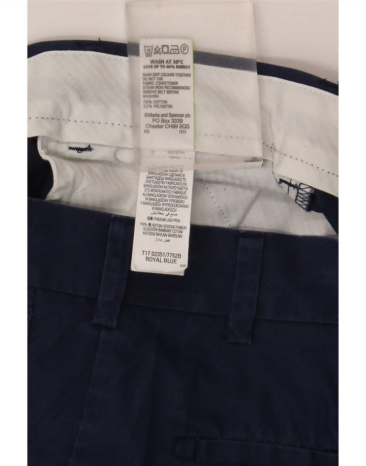 Marks & Spencer Short Chino Homme W34 Grand Bleu Coton