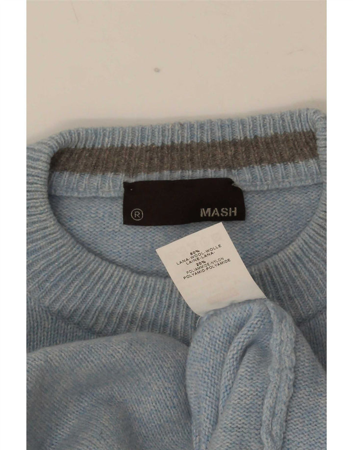 Mash Pull à col rond pour homme 2XL en laine bleue