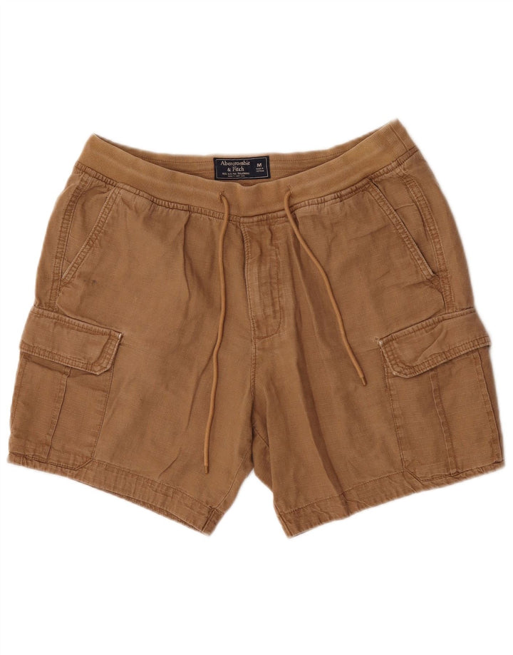 Abercrombie & Fitch Short cargo pour homme Medium W32 Lin marron
