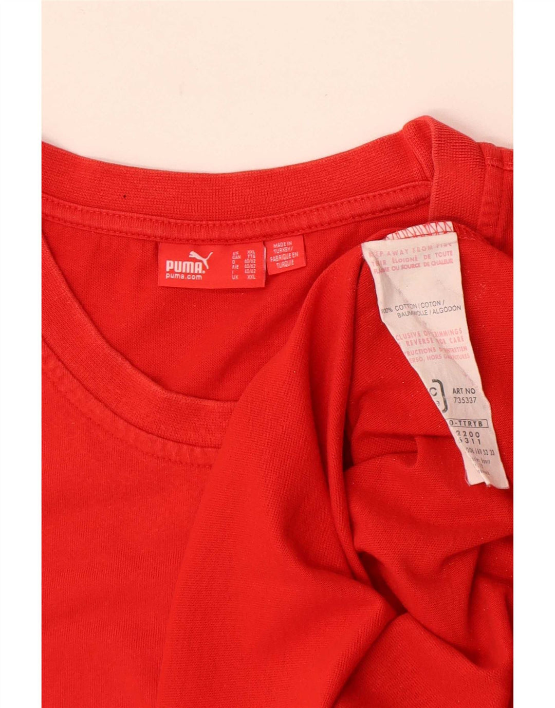 Puma T-shirt graphique pour homme 2XL Rouge Coton