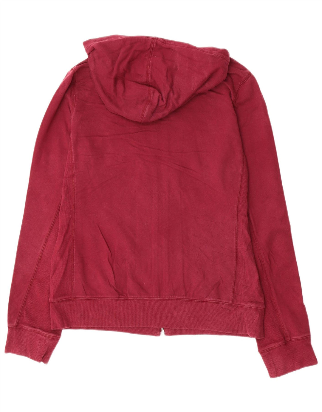 DKNY Pull à capuche zippé graphique pour femme UK 14 Grand coton bordeaux