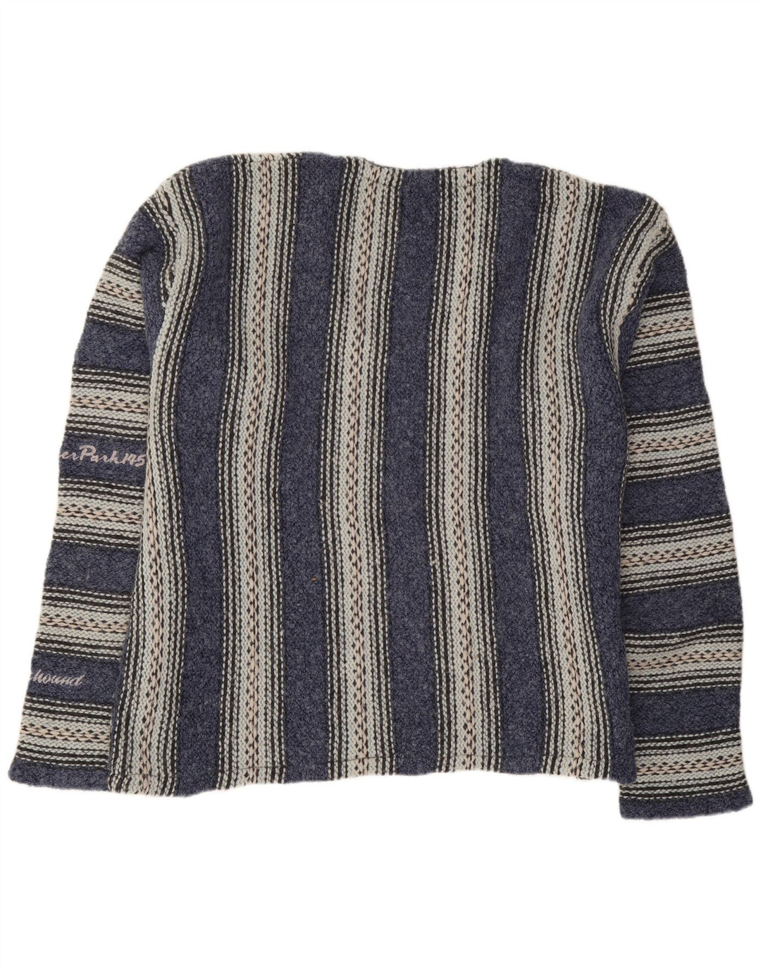 Foxhound Pull à col en V pour homme Motif rayures bleu marine