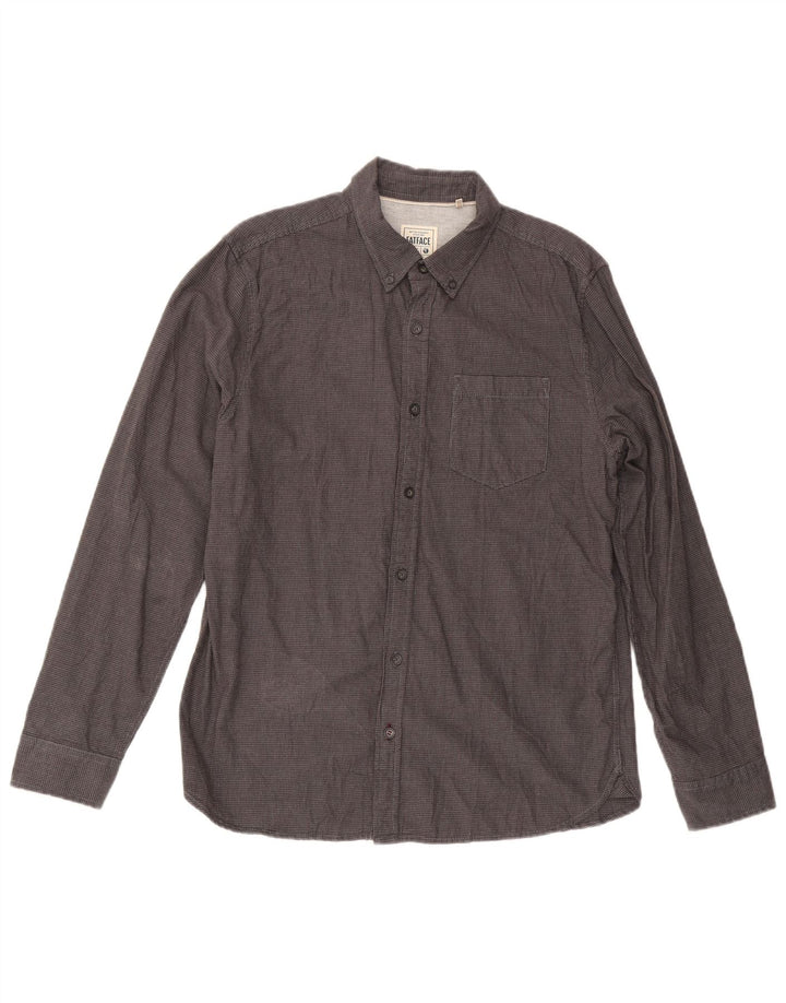 Chemise Regular Homme Fat Face Coton Pied-de-Poule Gris Moyen