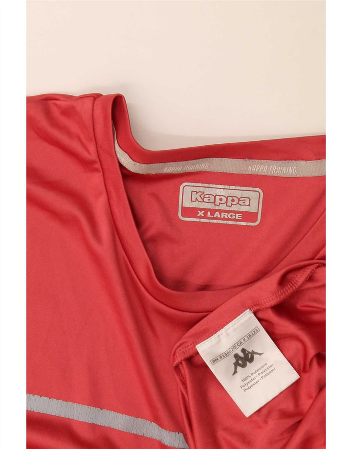 Kappa T-Shirt Homme Top XL Rouge Polyester