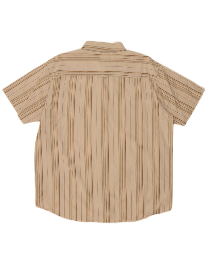 Wrangler Chemise à manches courtes pour homme 2XL Beige rayé