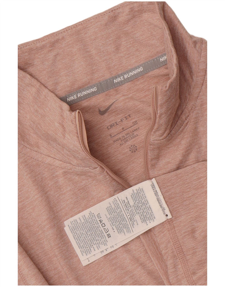 Nike Haut de survêtement Dri Fit pour femme UK 10 Petit Rose Moucheté