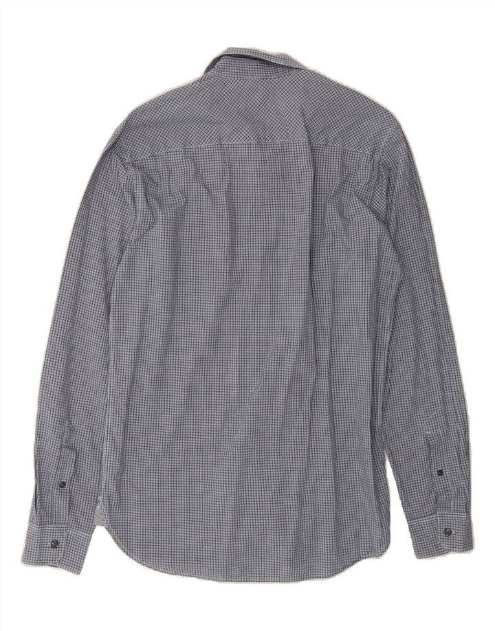 TIMBERLAND Mens Slim Fit Shirt Small Blue Check Cotton Vintage Timberland and Second-Hand Timberland from Messina Hembry 