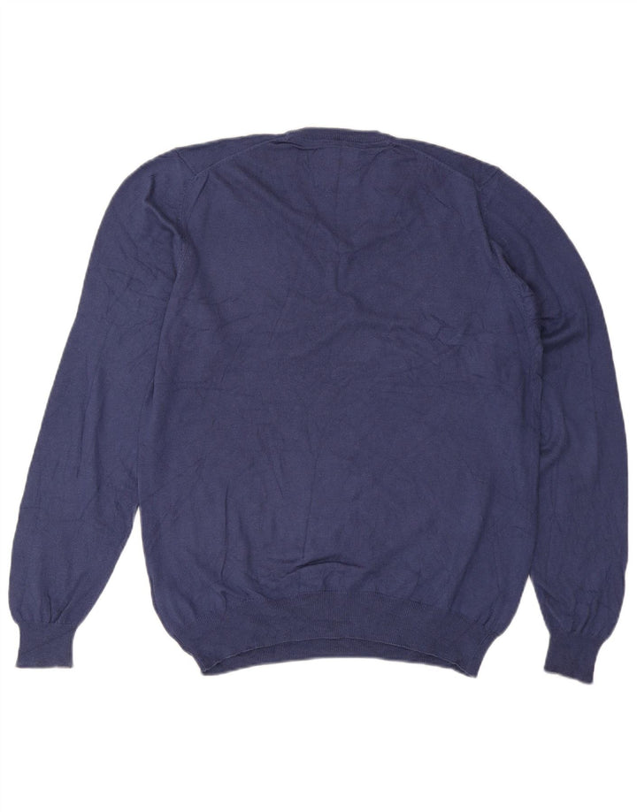 Marks & Spencer Pull Regular Fit Col V Homme Bleu Marine Moyen