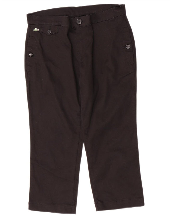 Lacoste Pantalon Capri Femme Taille 44 Moyen W30 L21 Coton Noir
