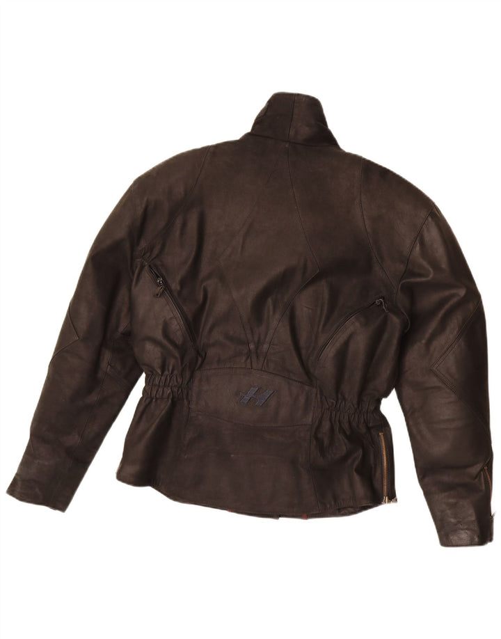 Held Veste de motard en cuir pour femme UK 12 Cuir noir moyen