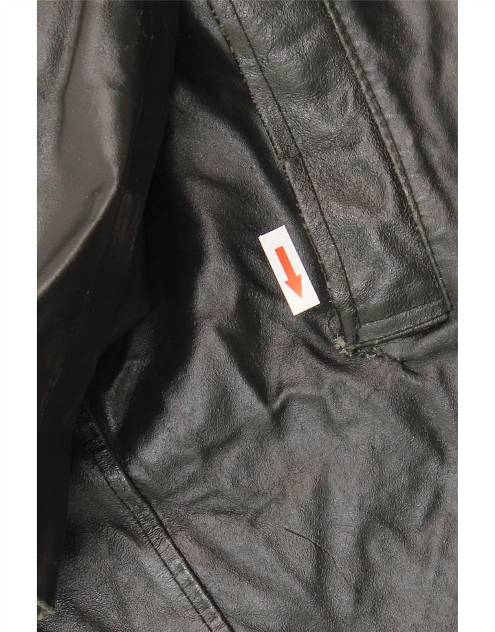 VINTAGE Veste en cuir homme IT 52 XL Cuir noir