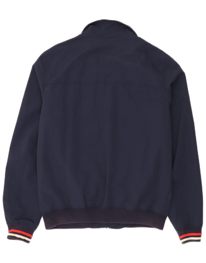 Tommy Hilfiger Veste Bomber Homme UK 38 Medium Bleu Marine Rayé Polyamide