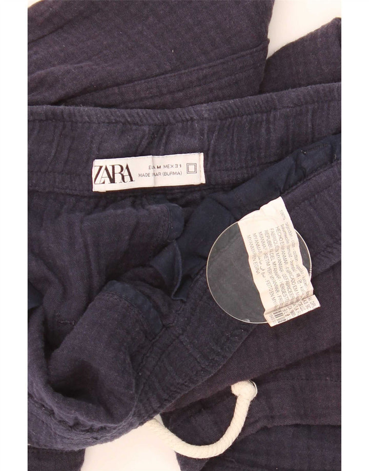 Zara Short Sport Homme Bleu Marine Moyen Coton