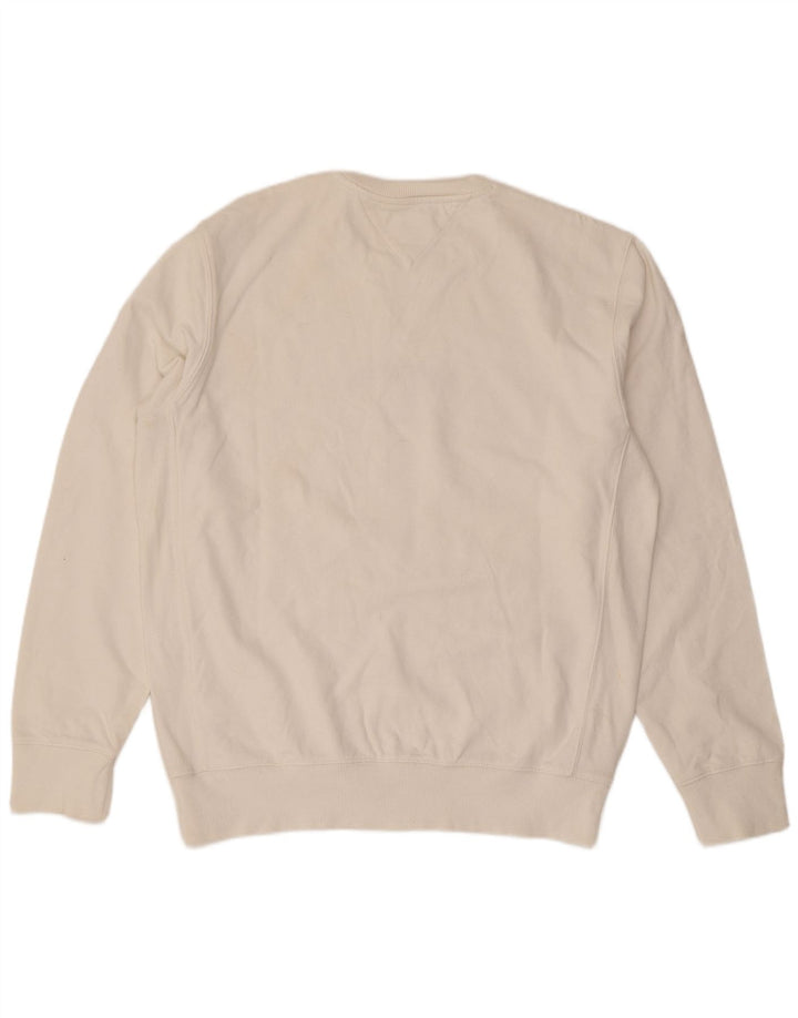 Tommy Hilfiger Sweat-shirt graphique coupe régulière pour hommes, grand blanc